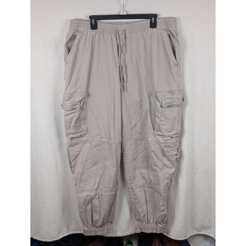 Y2K Baggy Cargo Jogger Pants Gray Men's Size L/XL